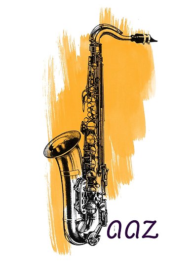 389x550 Jazz Music Saxophone Art Drawing Sketch Posters