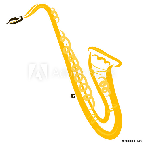 500x500 Saxophone, Musical Instrument, Creative Drawing