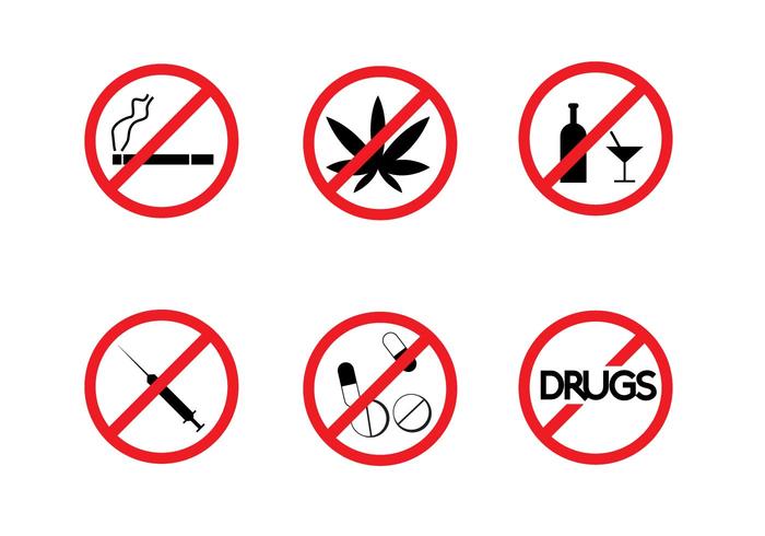 700x490 Free No Drugs Signs Vector