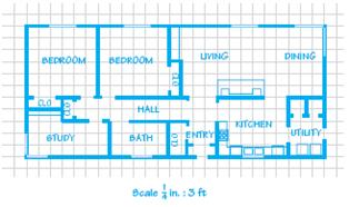 314x186 Solved Scale Drawings On The Scale Drawing Below, Inch Repre