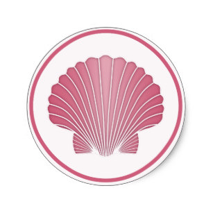 307x307 Scallop Shell Stickers Zazzle