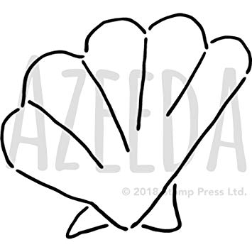 355x355 Azeeda 'scallop Shell' Wall Stencil Template
