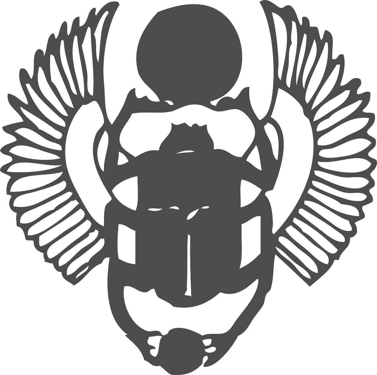 1280x1276 Scarab,symbol,wings,bug,free Vector Graphics