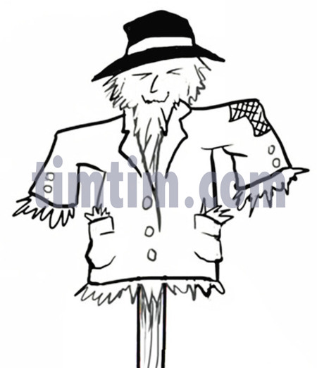 450x523 Free Drawing Of A Scarecrow From The Category Farm Animals