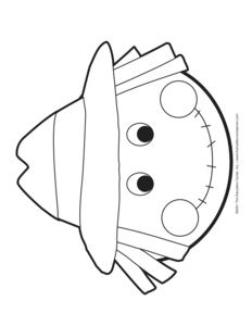 232x300 Scarecrow Mask Colouring Pages Clipart Autumn Activities