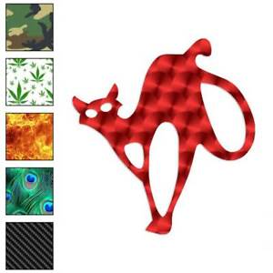 300x300 Cat Scared Drawing Art Decal Sticker Choose Pattern + Size