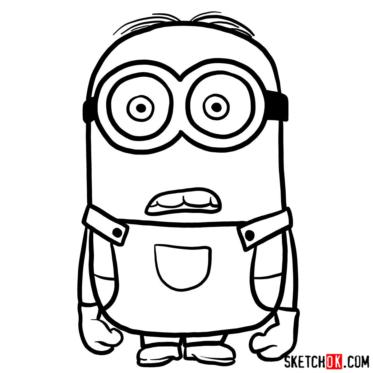 1200x1200 How To Draw Scared Minion Dave