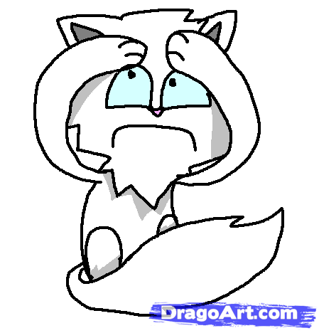 449x468 Drawing A Scared Cartoon Cat, Added