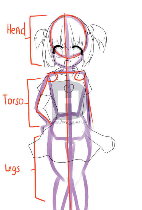 486x720 How To Draw Cute Girls, Step