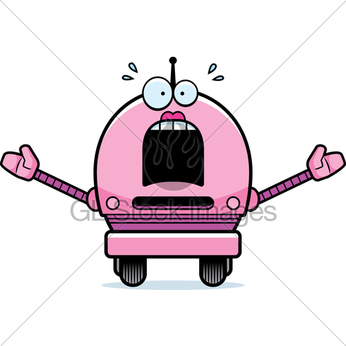500x500 Scared Female Robot Gl Stock Images