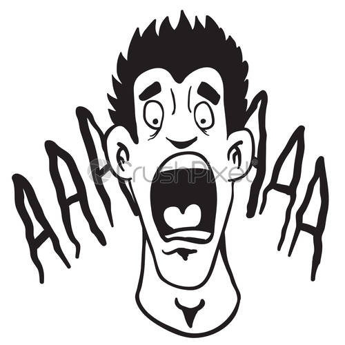 500x500 Scared Man Black