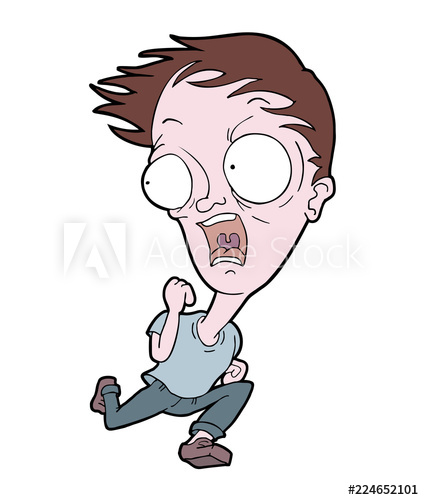 424x500 Scared Man Scaping