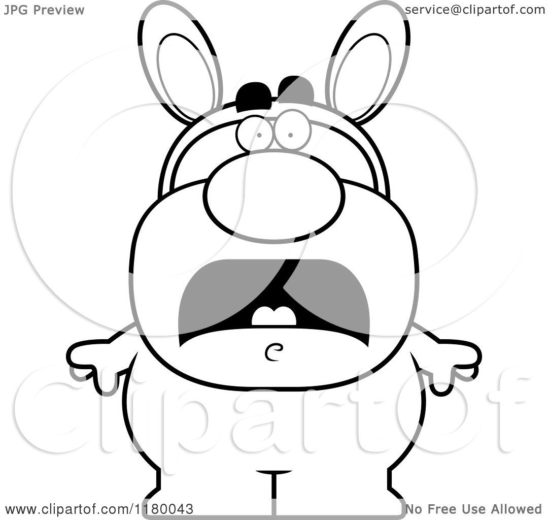 1080x1024 Cartoon Of A Black And White Scared Man In An Easter Bunny Costume