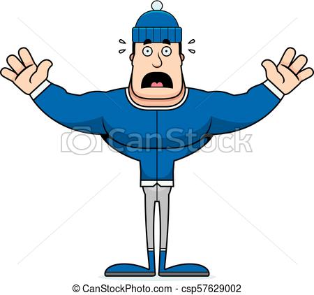 450x422 cartoon scared winter man a cartoon winter man looking scared