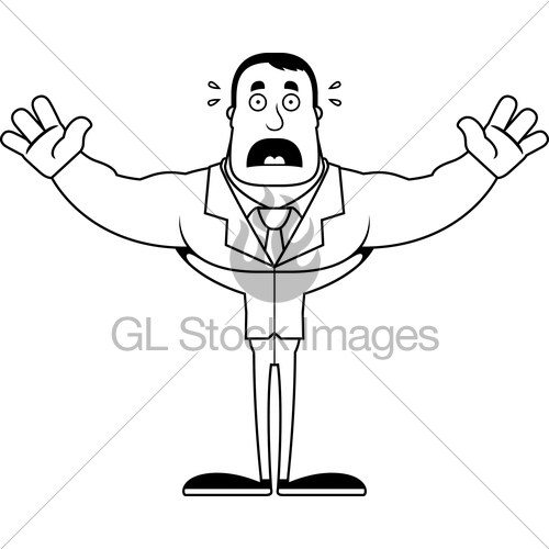 500x500 Cartoon Scared Businessperson Gl Stock Images