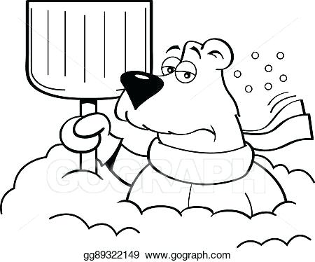 450x374 Polar Bear Outline Animal Bear Buried Cartoon Clip Art Cold