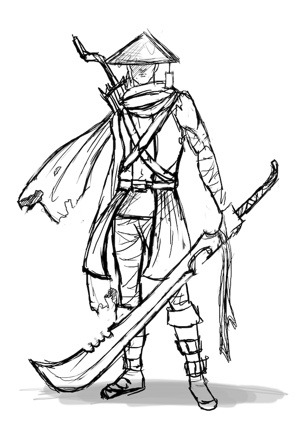 600x870 Scarf Drawing Ninja For Free Download