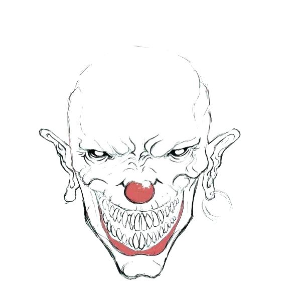 600x600 Scary Clown Coloring Pages Scary Clown Coloring Pages For Adults