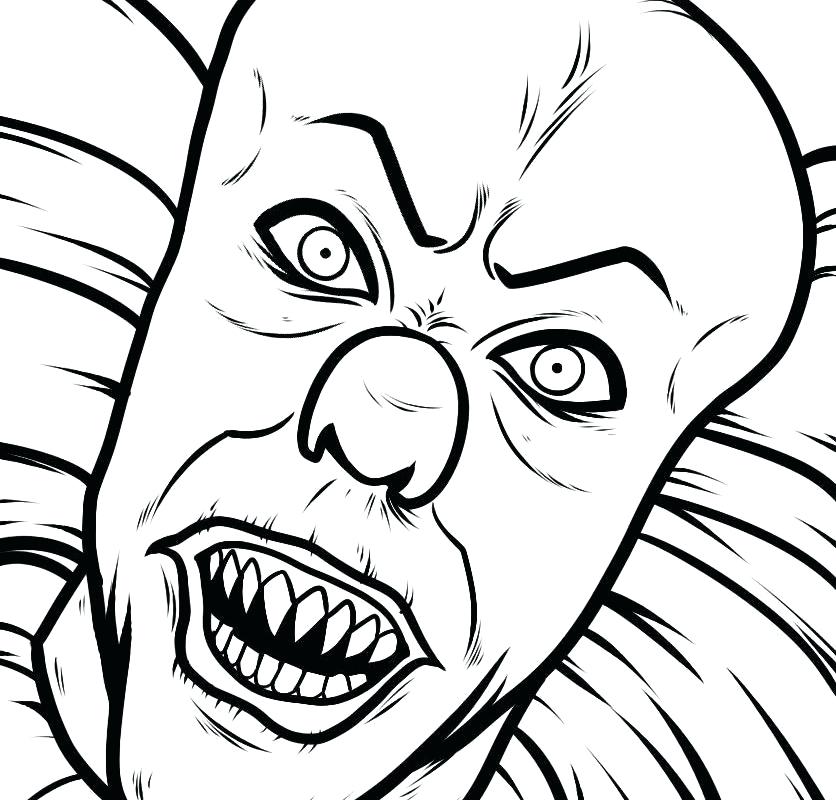 Scary Clown Drawing | Free download on ClipArtMag