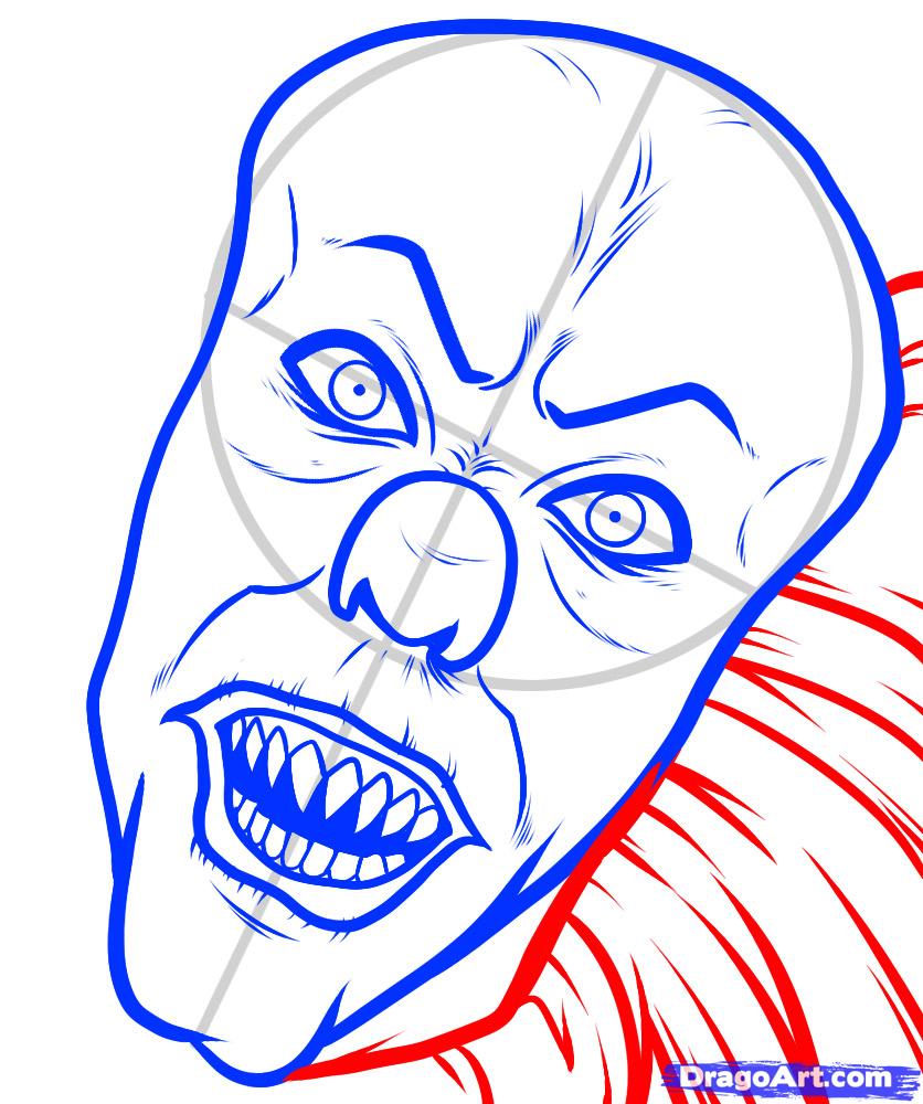 836x1000 how to draw pennywise, pennywise, pennywise the clown, step