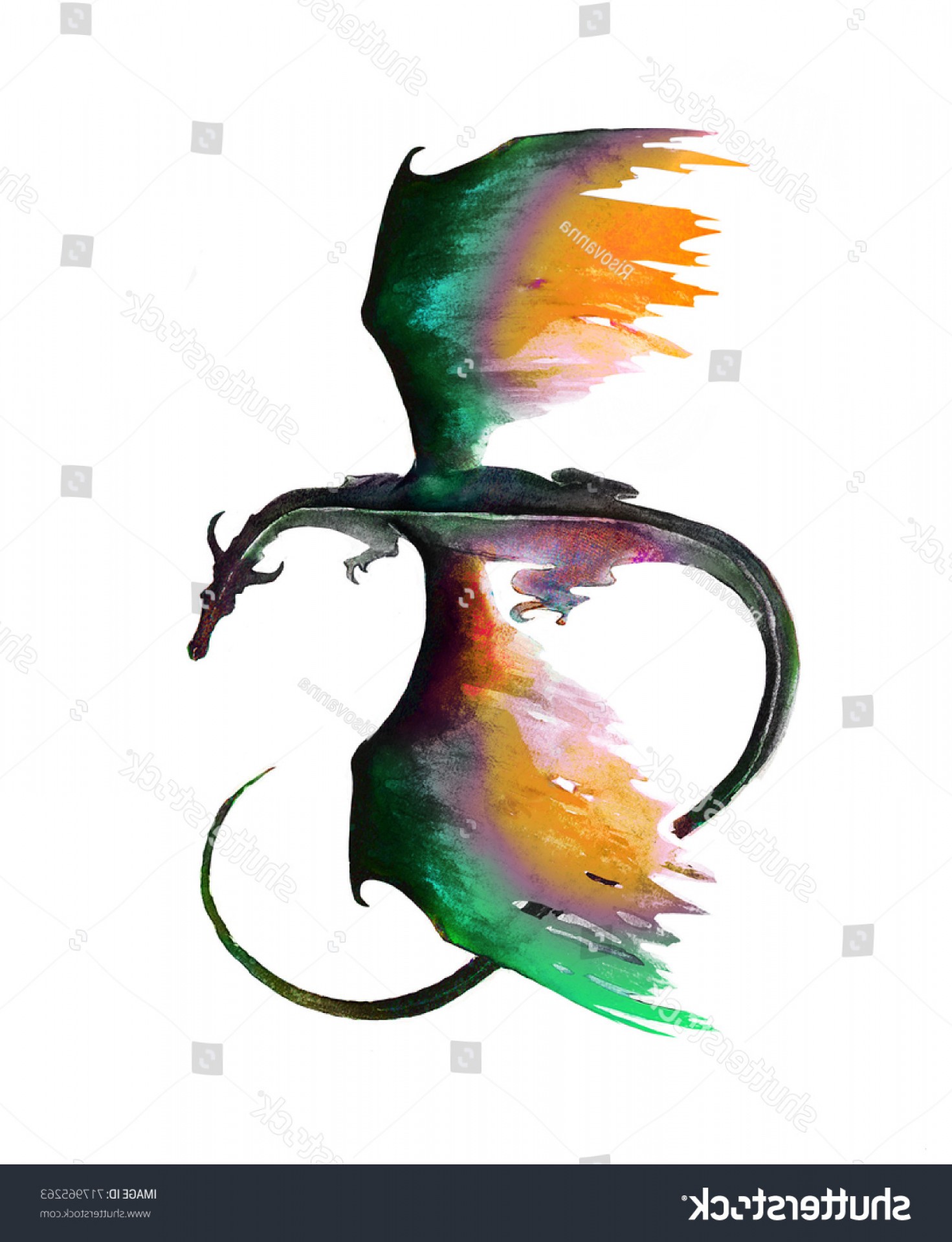 1471x1920 Scary Flying Dragon Vector Sohadacouri