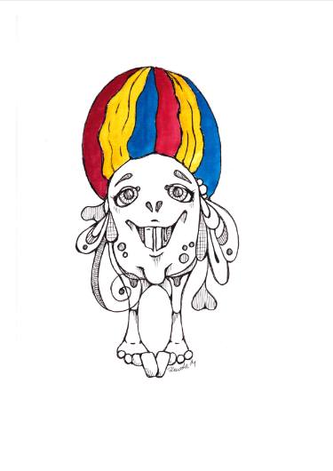 375x530 Monsters Are Not Scary Drawing