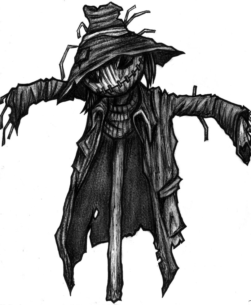 810x986 Spooky Scarecrow Clipart