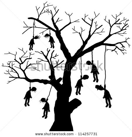 450x470 Creepy Silhouette Drawing