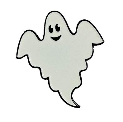 395x390 Spooky Scary Glow In The Dark Halloween Ghost Enamel