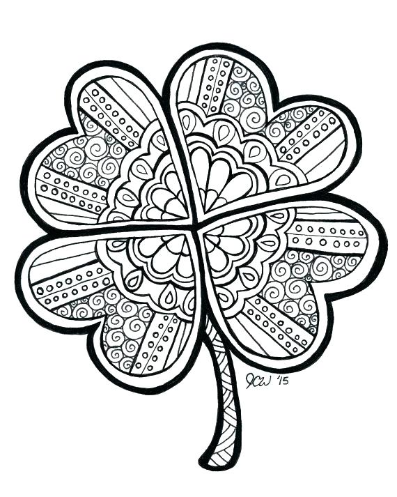 570x713 Shamrock Line Drawing At Free For Personal Use Amazing Shamrock