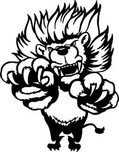234x300 Roaring Scary Lion Jumping Car Decal Sticker Ebay