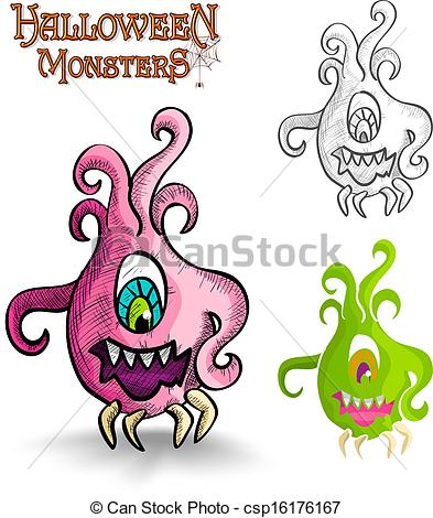393x470 Scary Monster Drawings