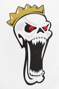 190x285 Halloween King Of Skeletons Crown Big Mouth Scary Small Buttons