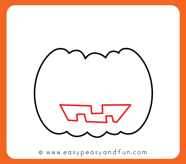 708x627 How To Draw A Jack O'lantern