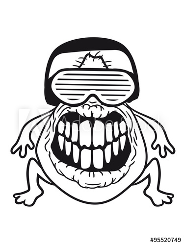 375x500 Partymonster Horror Halloween Scary Disgusting Dj Music Party