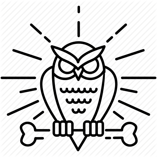 512x512 Bone, Halloween, Horror, Monster, Owl, Scary, Treat Or Trick Icon