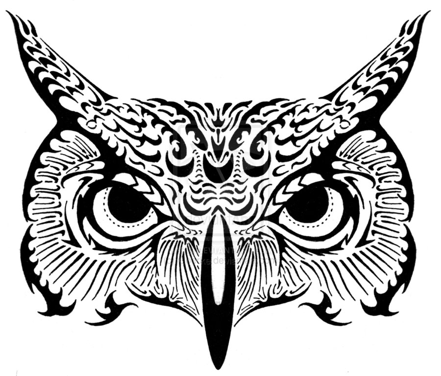 900x769 Abstract Drawing Owl For Free Download