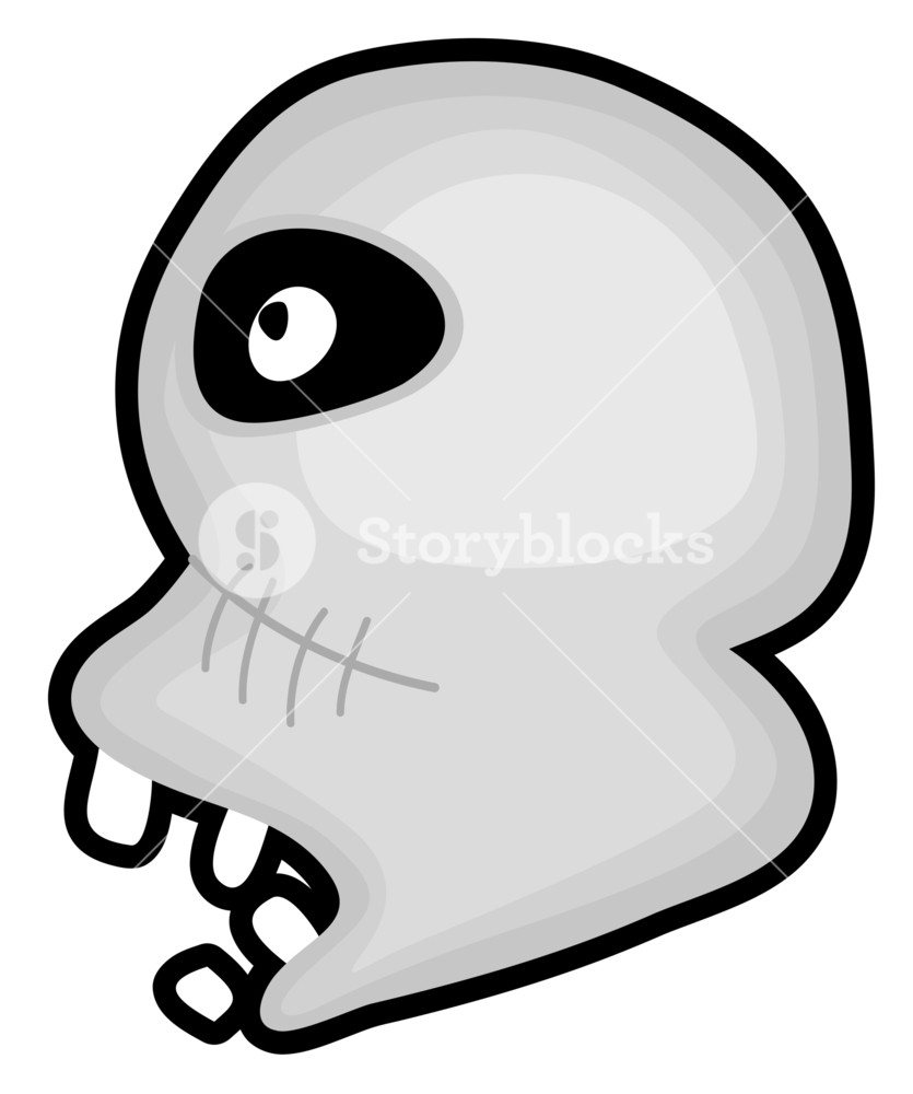835x1000 Scary Skull Face Drawing Royalty Free Stock Image