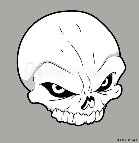 486x500 Scary Skull Face Expression