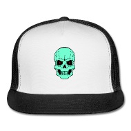 190x190 scary skull head monster streetwear vector image trucker cap
