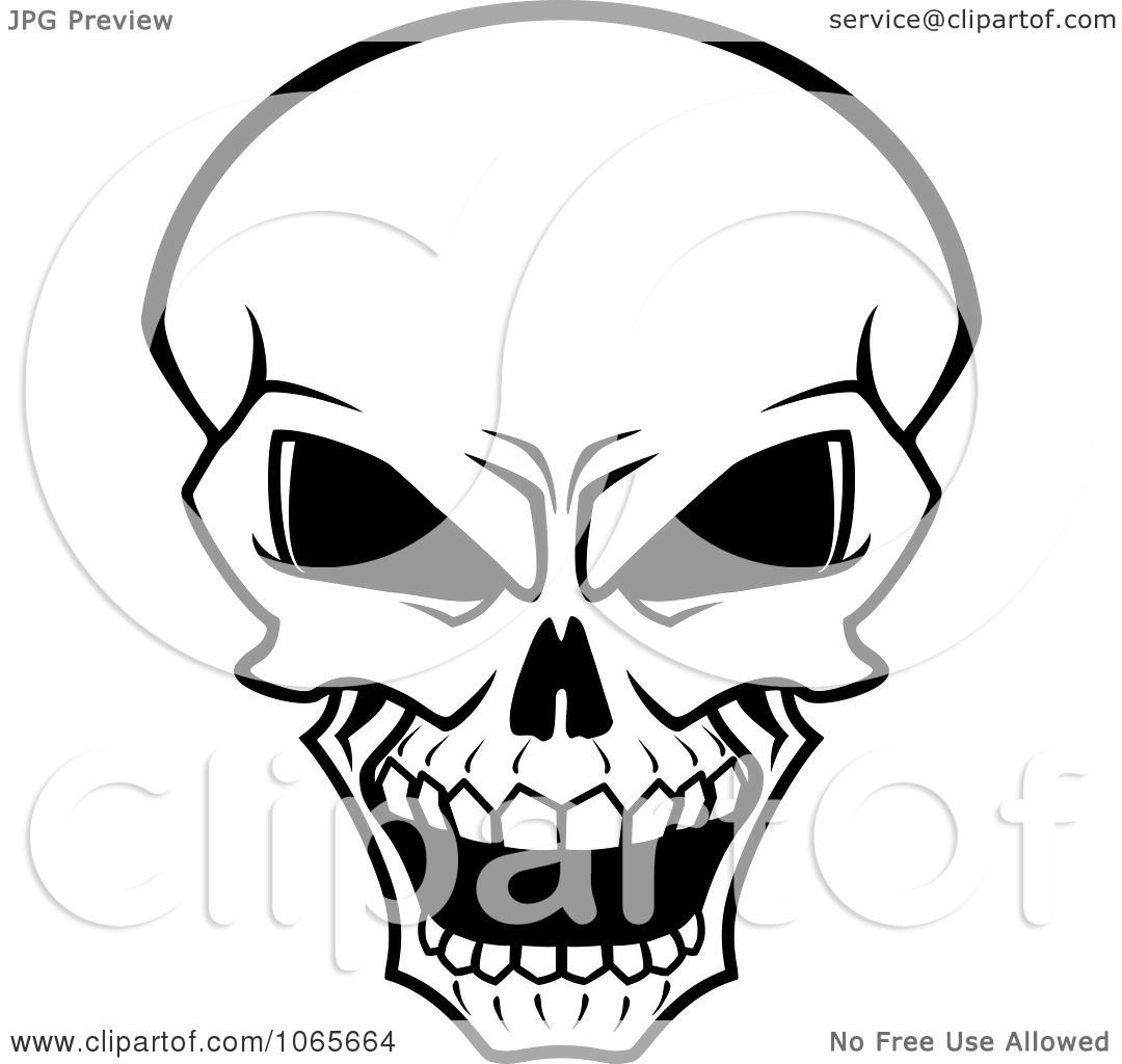1080x1024 Clipart Scary Skull