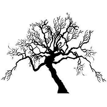 350x350 Scary Spooky Tree Branches Wall Decal Halloween Theme