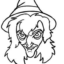 220x220 Scary Witch Face Coloring Pages