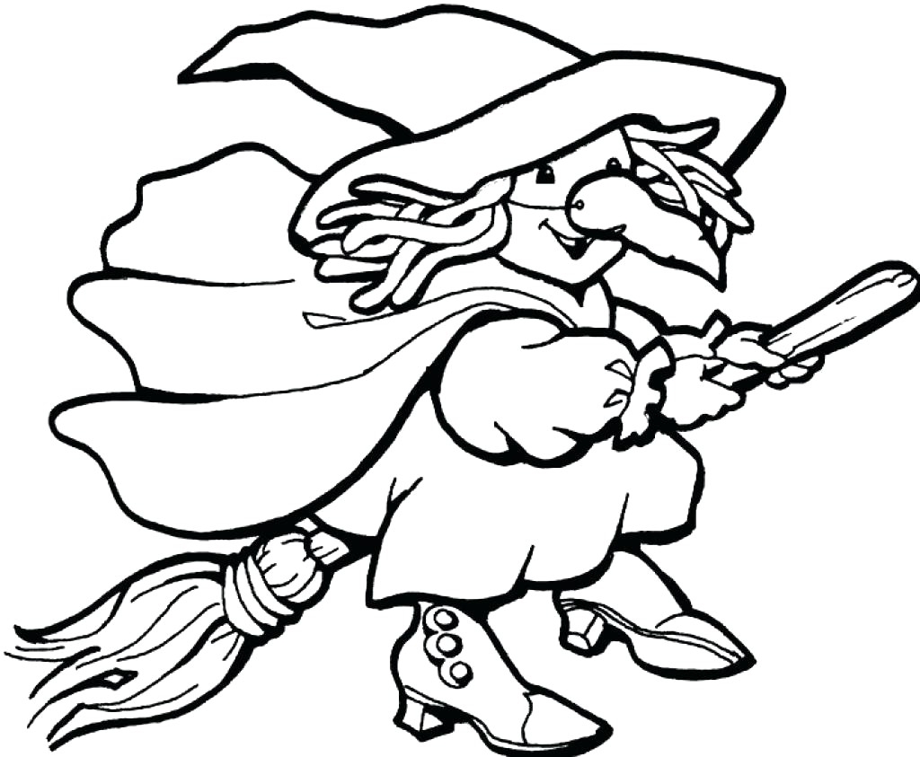 1024x843 Witch Coloring Pages Save Halloween On Scary Spooky Colori