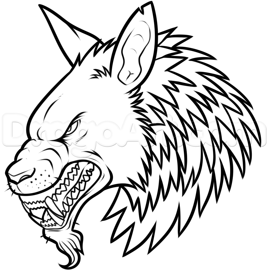 Scary Wolf Drawing | Free download on ClipArtMag