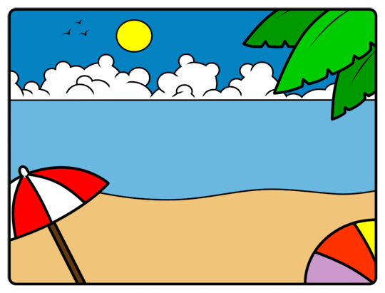 540x411 Cartoon Beach Step