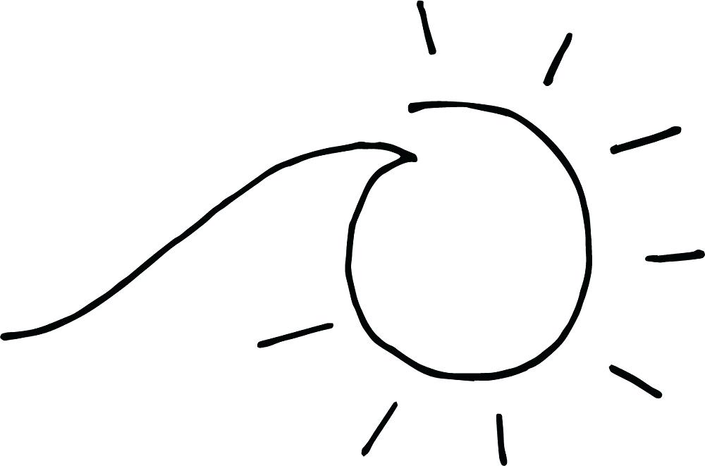1000x661 Drawing A Sun How To Draw A Sun Drawing Sunset Easy