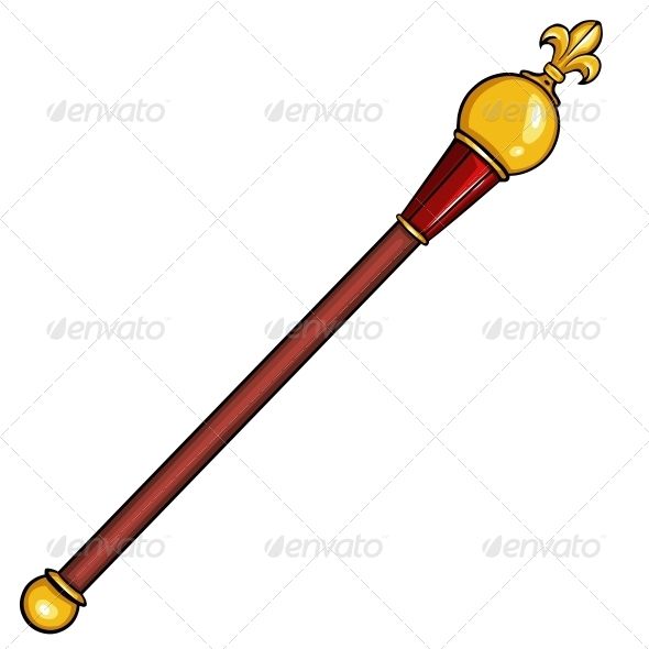 590x590 vector cartoon royal scepter object queen drawing, royal queen