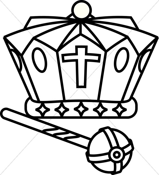 556x612 crown black and white black and white crown scepter clipart