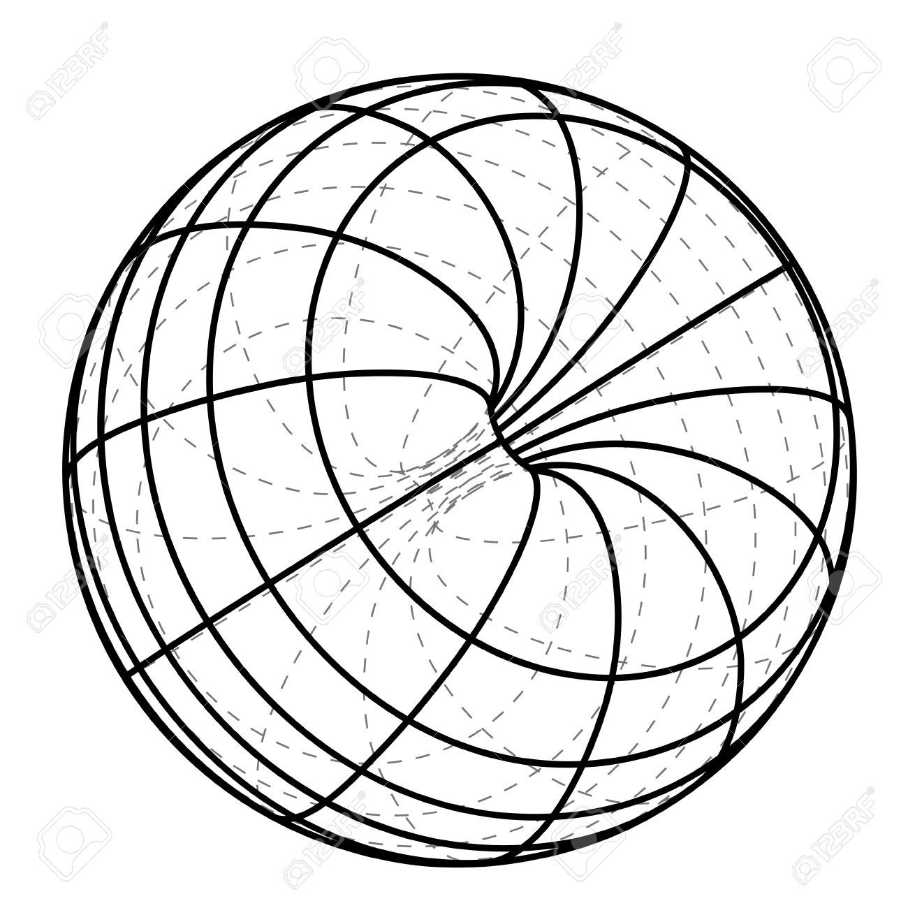 1300x1300 black line scheme sphere sketch illustration royalty